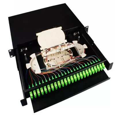 Duplex-Faser-Optikgestell-Berg-Einschließungs-Faser-Flecken Sc Simplex/LC Hafen 1U 19&quot; 24 Platte-entladen
