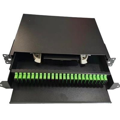 Duplex-Faser-Optikgestell-Berg-Einschließungs-Faser-Flecken Sc Simplex/LC Hafen 1U 19&quot; 24 Platte-entladen