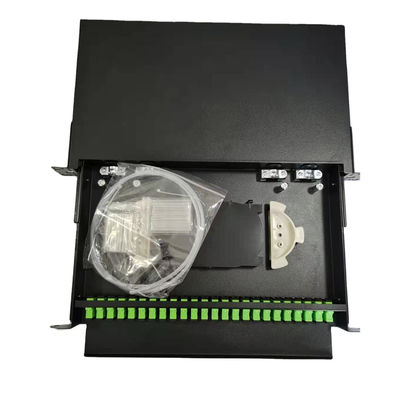 Duplex-Faser-Optikgestell-Berg-Einschließungs-Faser-Flecken Sc Simplex/LC Hafen 1U 19&quot; 24 Platte-entladen