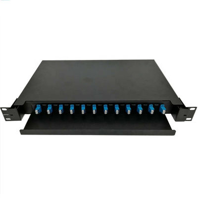 Das Schieben Hafen-Gestells der Faser-des Optikschalttafel-12 brachte 1U 19 Zoll an