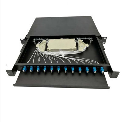 Das Schieben Hafen-Gestells der Faser-des Optikschalttafel-12 brachte 1U 19 Zoll an