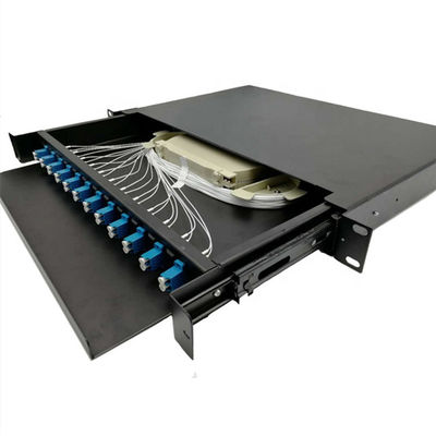 Das Schieben Hafen-Gestells der Faser-des Optikschalttafel-12 brachte 1U 19 Zoll an