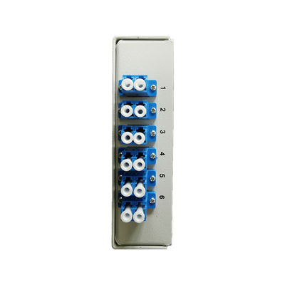 12 Kern kaltgewalzter Stahlfaser-Optiklärm-Schienen-Anschlusskasten mit Lc-Duplexadapter