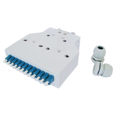 Simplexbetrieb des ABS-Plastiklärm-Schienen-Berg-Glasfaser-Anschlusskasten-12 der Adapter-Lc/Upc