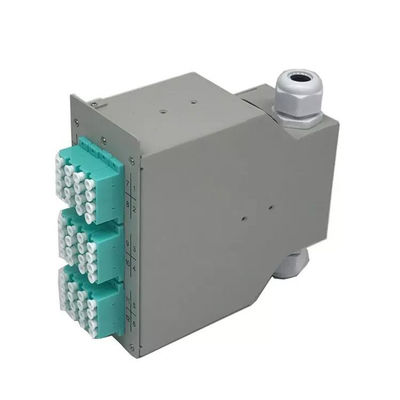 12 Port-Faser-Optikhutschiene-Anschlusskasten des LC-Viererkabel-Adapter-48Core