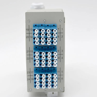 12 Port-Faser-Optikhutschiene-Anschlusskasten des LC-Viererkabel-Adapter-48Core