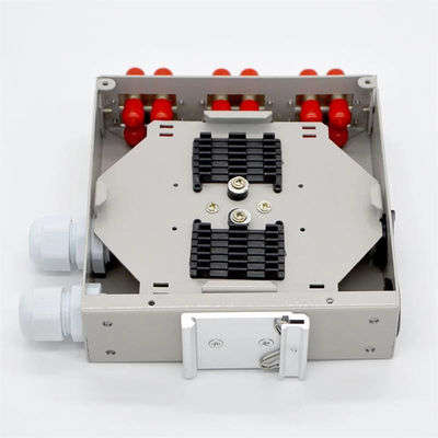 fiberoptische Berg-Einschließung der Hutschiene-12core mit St.-Duplexadapter