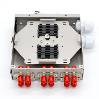 fiberoptische Berg-Einschließung der Hutschiene-12core mit St.-Duplexadapter