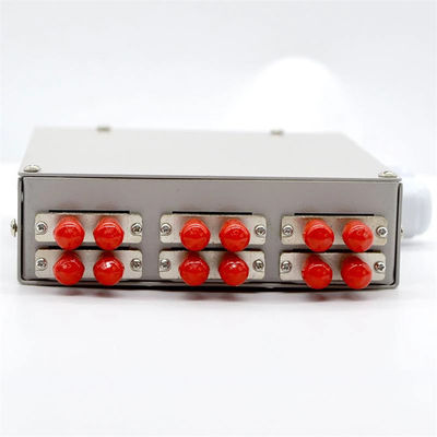 fiberoptische Berg-Einschließung der Hutschiene-12core mit St.-Duplexadapter
