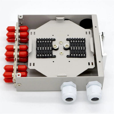 fiberoptische Berg-Einschließung der Hutschiene-12core mit St.-Duplexadapter