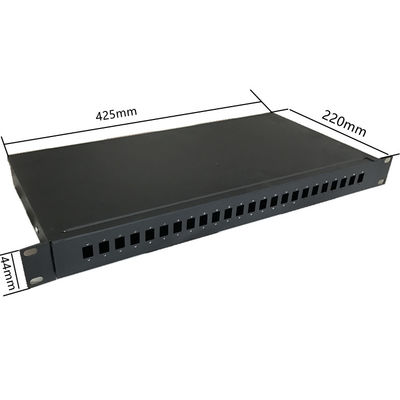 Örtlich festgelegte Gestell-Berg-Faser-Optikschalttafel 1U 19" 24 Hafen ODF Sc-Simplexadapter