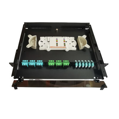 19&quot; Metallfaser-Beendigungs-Kasten der LC-Faser-Schalttafel-MTP MPO 1U