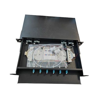 6 Portgestell-Berg-Faser-Einschließung faser-Optikschalttafel Sc 12 Kern-1U