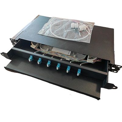 6 Portgestell-Berg-Faser-Einschließung faser-Optikschalttafel Sc 12 Kern-1U