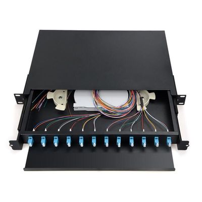 Portschalttafel LC-Duplex-Anschlusskasten der faser-1U 12 Optikaus optischen fasern