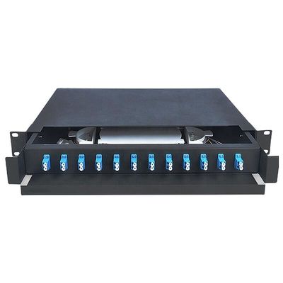 Portschalttafel LC-Duplex-Anschlusskasten der faser-1U 12 Optikaus optischen fasern