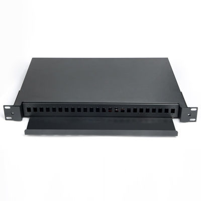Faser-Optikbeendigungs-Kasten-Gestell-Portberg der Faser-1U der Schalttafel-24 schwarzer