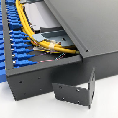 des Gestell-1U Kern Sc LC Berg-Schalttafel-der Faser-Optik-19&quot; 24 mit Spleiß-Behältern