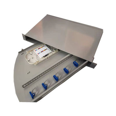 Grau 24 Port-Sc-Faser-Schalttafel-Schwingen-Art optische Verteilerplatte 1U