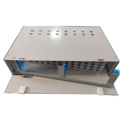 SCHALTTAFEL 2U des Grau-48 Portsc-Faser-Optikverteilerkasten-Rotations-Art