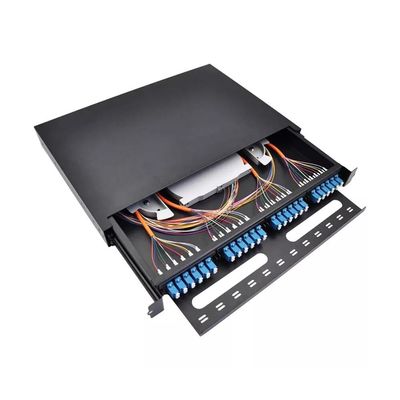 MPO-Gestell-Berg-Faser-Platten-Einschließung 24 Port-LC-Faser-Schalttafel 1U