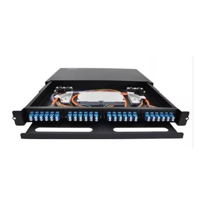 MPO-Gestell-Berg-Faser-Platten-Einschließung 24 Port-LC-Faser-Schalttafel 1U