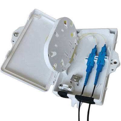 2Port Glasfaser-Anschlusskasten FTTH Outdoor/Indoor PC ABS-Material Hellgrau
