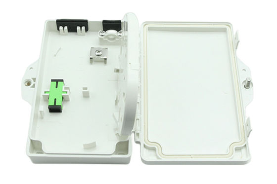 2Port Glasfaser-Anschlusskasten FTTH Outdoor/Indoor PC ABS-Material Hellgrau