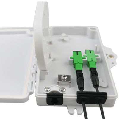 2Port Glasfaser-Anschlusskasten FTTH Outdoor/Indoor PC ABS-Material Hellgrau