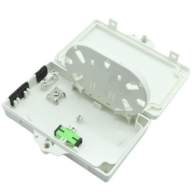 2Port Glasfaser-Anschlusskasten FTTH Outdoor/Indoor PC ABS-Material Hellgrau