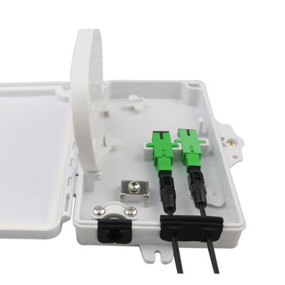 2Port Glasfaser-Anschlusskasten FTTH Outdoor/Indoor PC ABS-Material Hellgrau