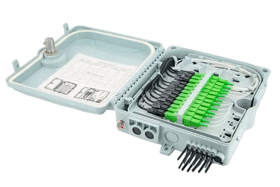 Faser-Optikanschlusskasten 12Port SC/LC/ST/FC IP-66 UPC/APC hellgraues FTTH