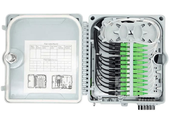 Faser-Optikanschlusskasten 12Port SC/LC/ST/FC IP-66 UPC/APC hellgraues FTTH