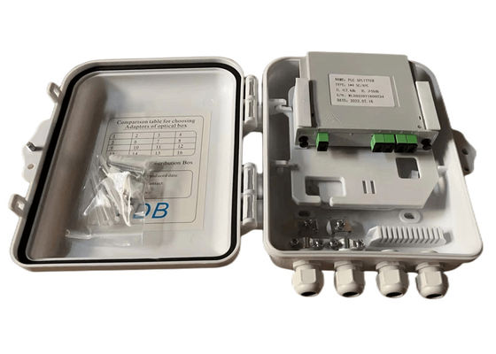 Sc 1x8 PLC-Faser-Optikteiler-Kasten IP65 12Cores an der Wand befestigt