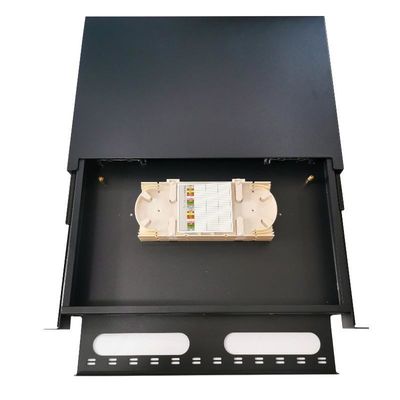 Gestell-Berg-Faser-Optikschalttafel 1U lüftete 19 Kern des Zoll-ODF 24