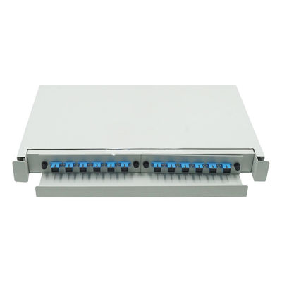 ODF weiße gestell-Berg-Schalttafel des Faser-Optikschalttafel-Dia-1U 12 Port