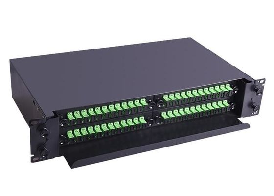 Fc-Gestell brachte Mund-Zug-Art der Faser-Optikschalttafel-ODF 19 des Zoll-48 an