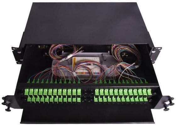 Fc-Gestell brachte Mund-Zug-Art der Faser-Optikschalttafel-ODF 19 des Zoll-48 an