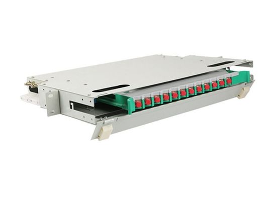 12 Gestell-Berg-Kasten 19&quot; des Kern-ODF der Schalttafel-FC 1U Faser-Optik
