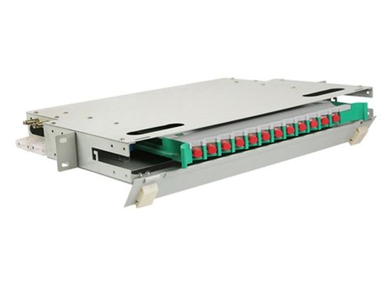 12 Gestell-Berg-Kasten 19&quot; des Kern-ODF der Schalttafel-FC 1U Faser-Optik