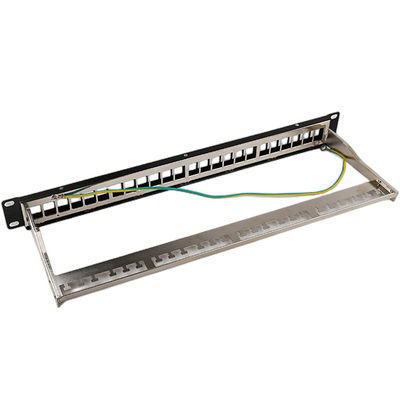 1U 24 Port-STP des Schalttafel-RJ45 Schalttafel-freier Raum Gestell-Berg-Cat6