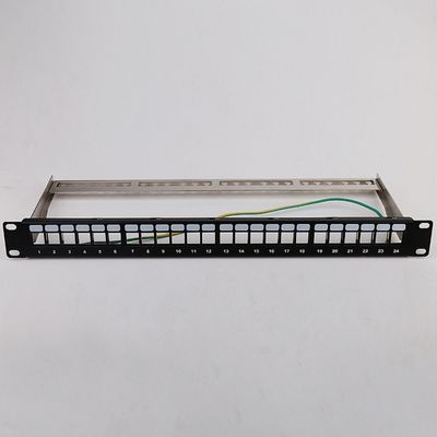 1U 24 Port-STP des Schalttafel-RJ45 Schalttafel-freier Raum Gestell-Berg-Cat6