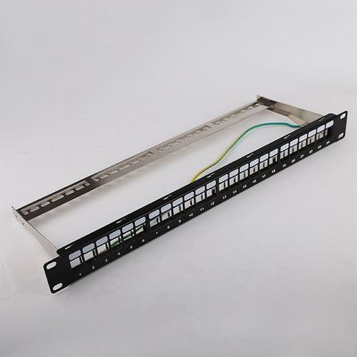 1U 24 Port-STP des Schalttafel-RJ45 Schalttafel-freier Raum Gestell-Berg-Cat6