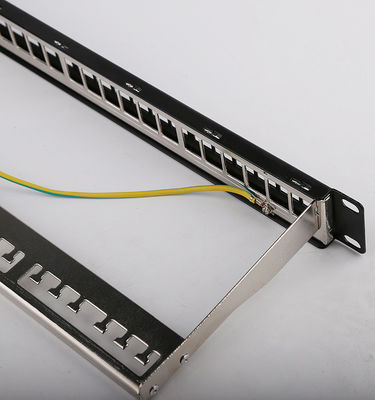 1U 24 Port-STP des Schalttafel-RJ45 Schalttafel-freier Raum Gestell-Berg-Cat6