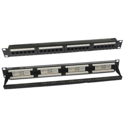 SCHALTTAFEL-freier Raum RJ45 UTPs 24 Port-CAT6 Trapezfehlerschalttafel-1U