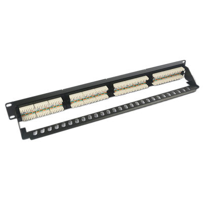 Unshielded Schalttafel Trapezfehler-RJ45 des Portfundament-1U 24 staubdicht