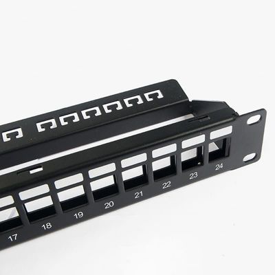 Leeres Netz-Schalttafel-Unshielded Schalttafel RJ45 24 Port-1U