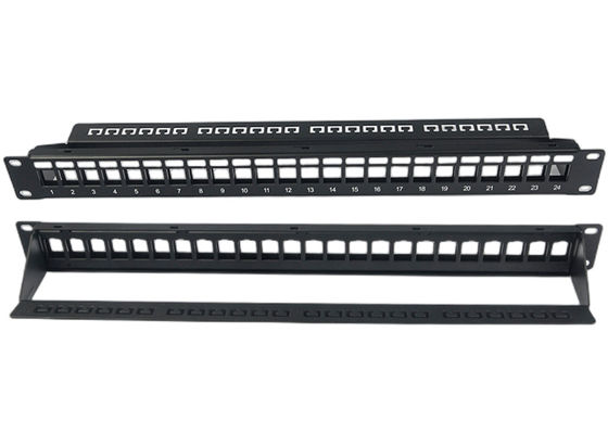 Leeres Netz-Schalttafel-Unshielded Schalttafel RJ45 24 Port-1U