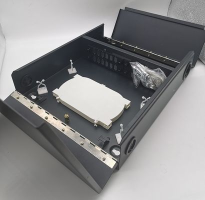 12/24/48 Kerne 2door Schwarz-optische Wand-Berg-Faser-Einschließung mit Spulen und Einbauplatten