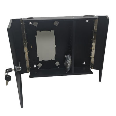12/24/48 Kerne 2door Schwarz-optische Wand-Berg-Faser-Einschließung mit Spulen und Einbauplatten